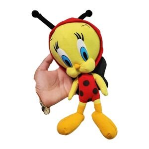 Vintage 2001‎ Nanco Looney Tunes Tweety Bird Ladybug Plush Stuffed Animal Toy WB